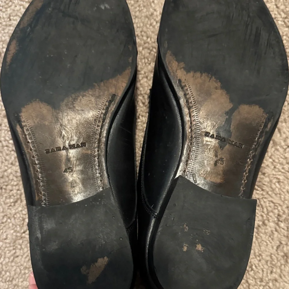 Zara Black Double Monk Strap Derbys